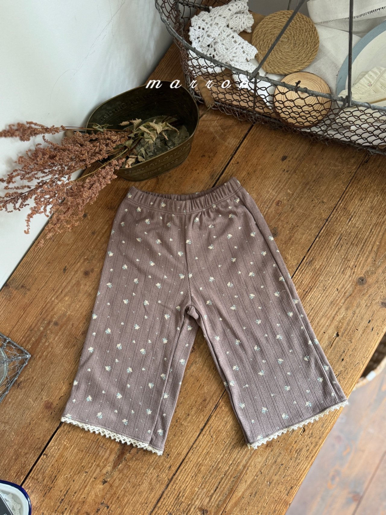 韓國童裝 25秋 | MA25343 Flower Pants (Baby & Kids)