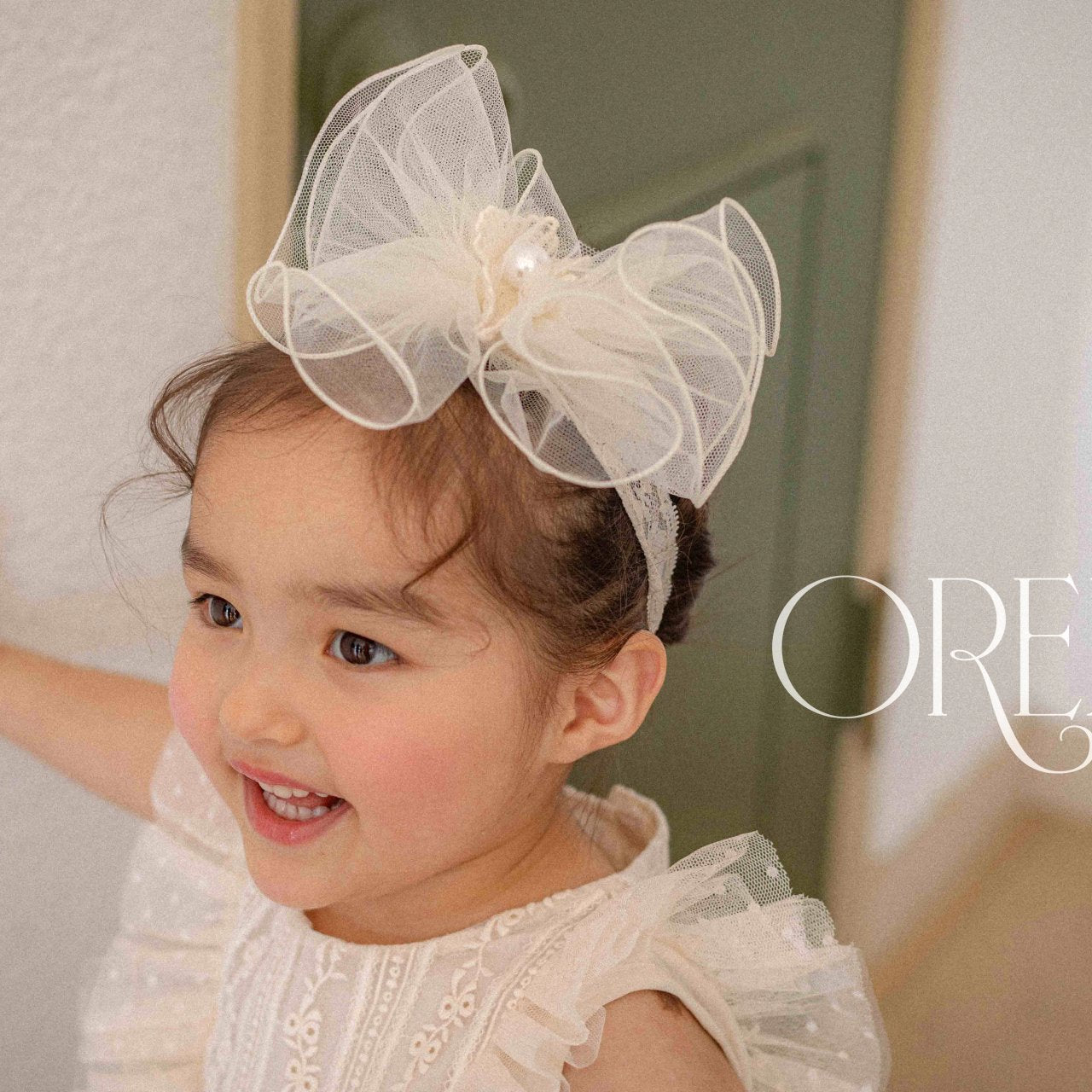 現貨▷ 韓國童裝 25夏 | OR25207 LEAH ROUND RIBBON HAIRBAND (BABY & KIDS)