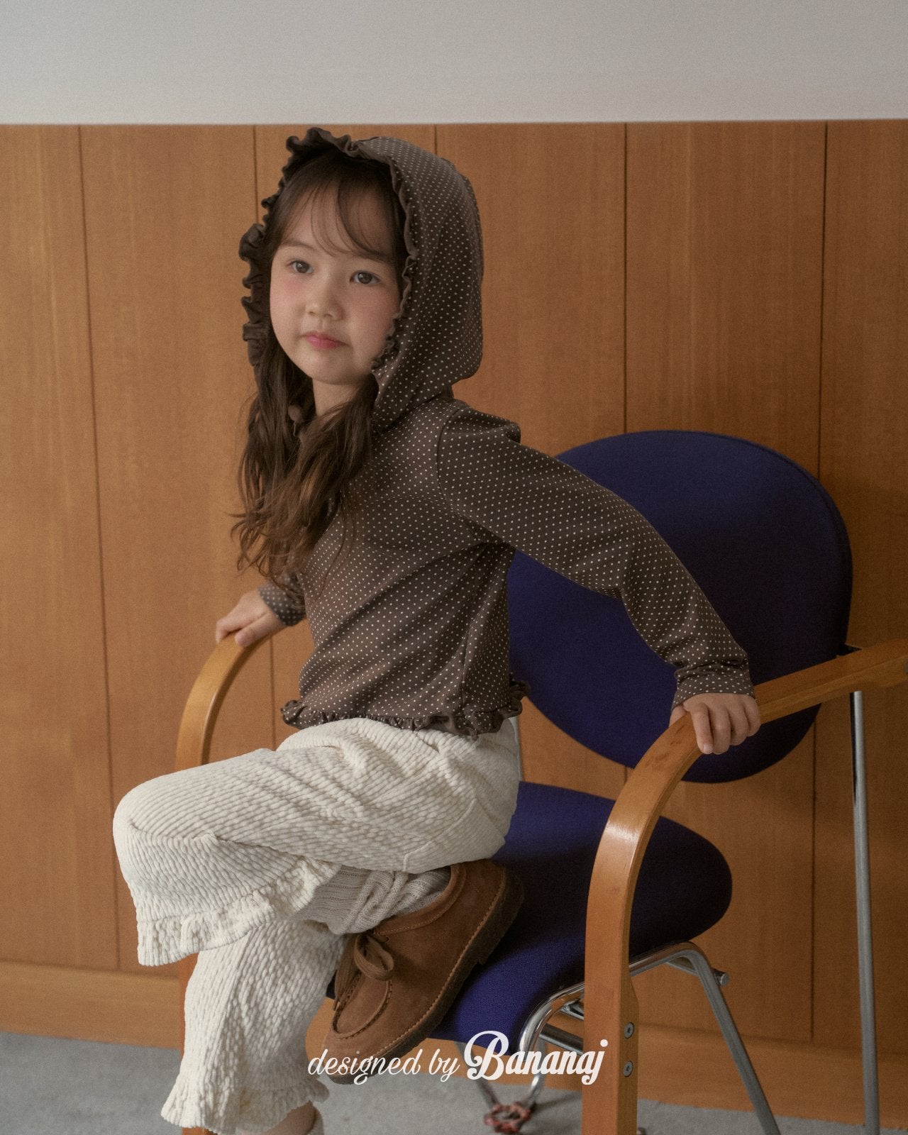 韓國童裝 25秋 | BJ25336 Hooded Dot Dot Tee