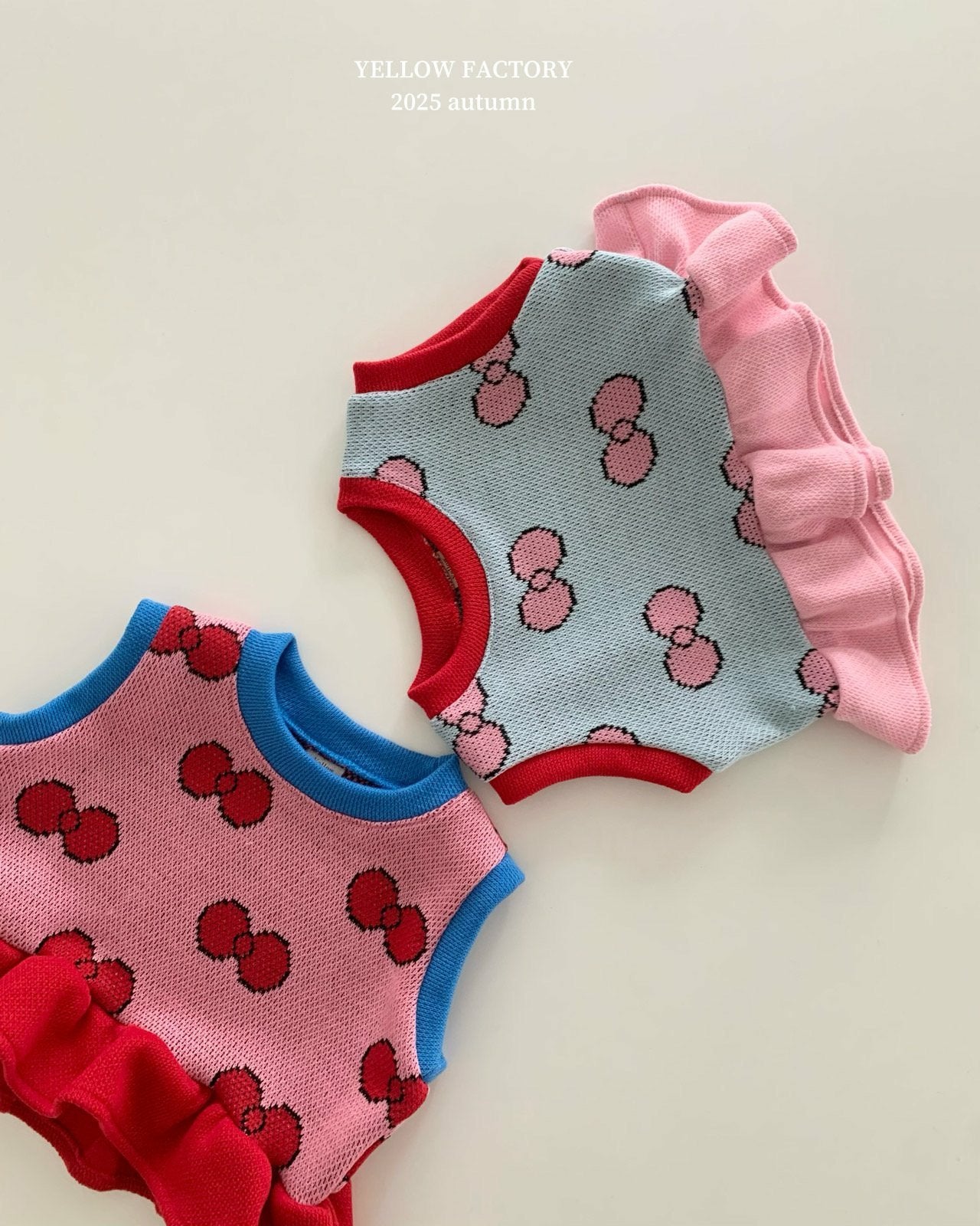 韓國童裝 25秋 | YF25322 Ribbon Vest (TOP)
