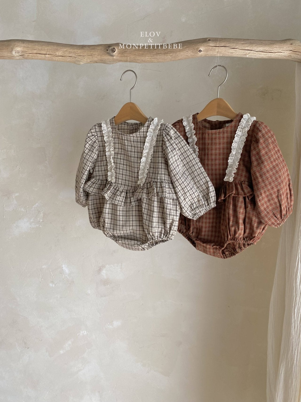 韓國童裝 25秋 | MP25305 Checkered Baby Suit