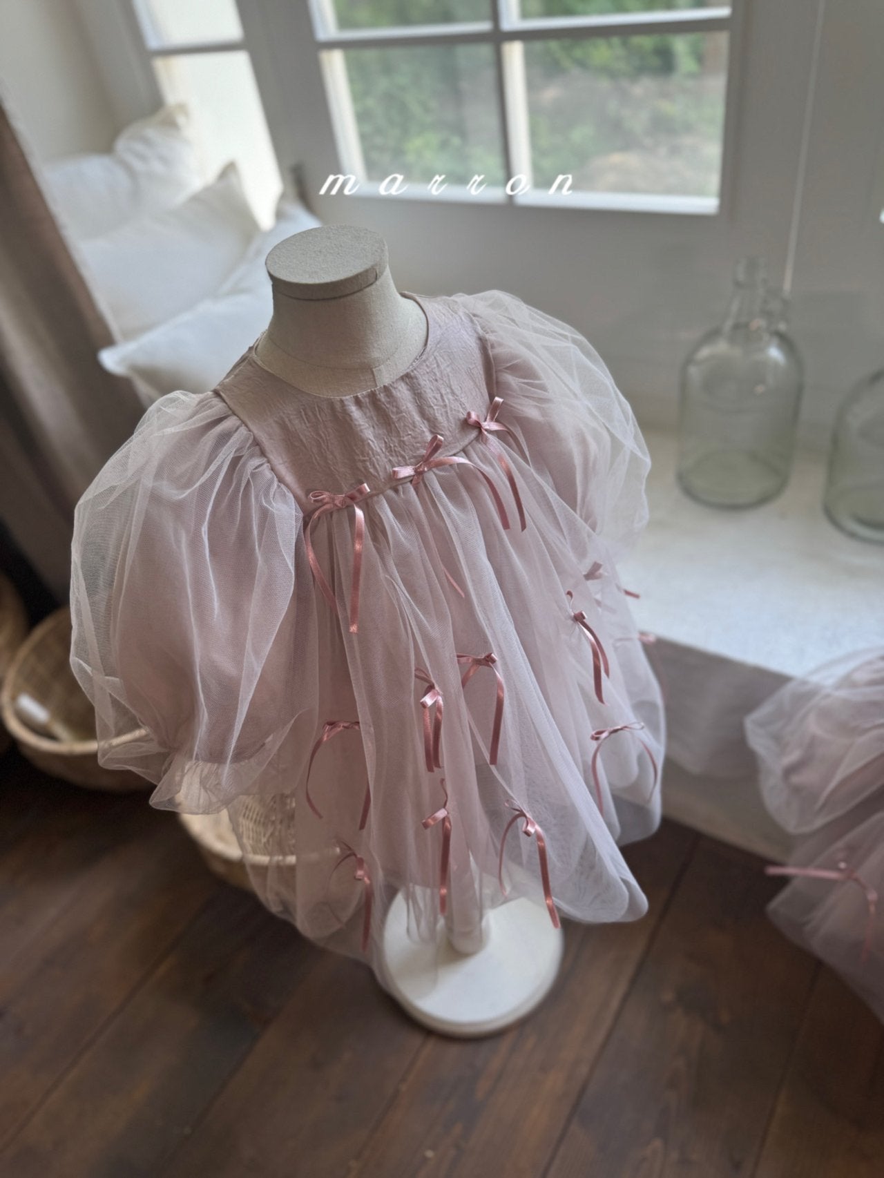 韓國童裝 25秋 | MA25359 Ribbon Lace OPS (Baby & Kids)