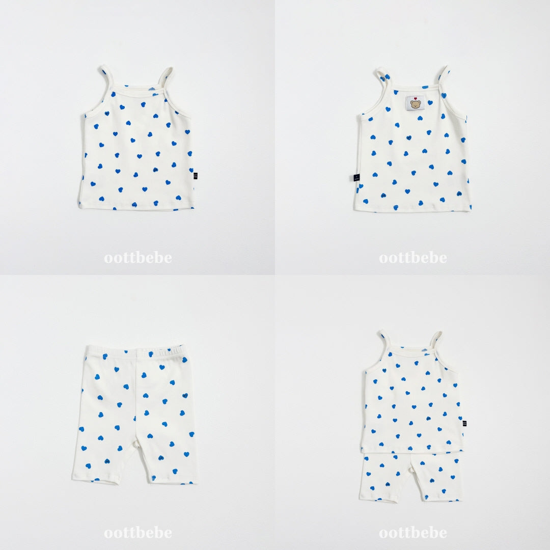 現貨▷ 韓國童裝 Oottbebe Heart Top and Bottom Set
