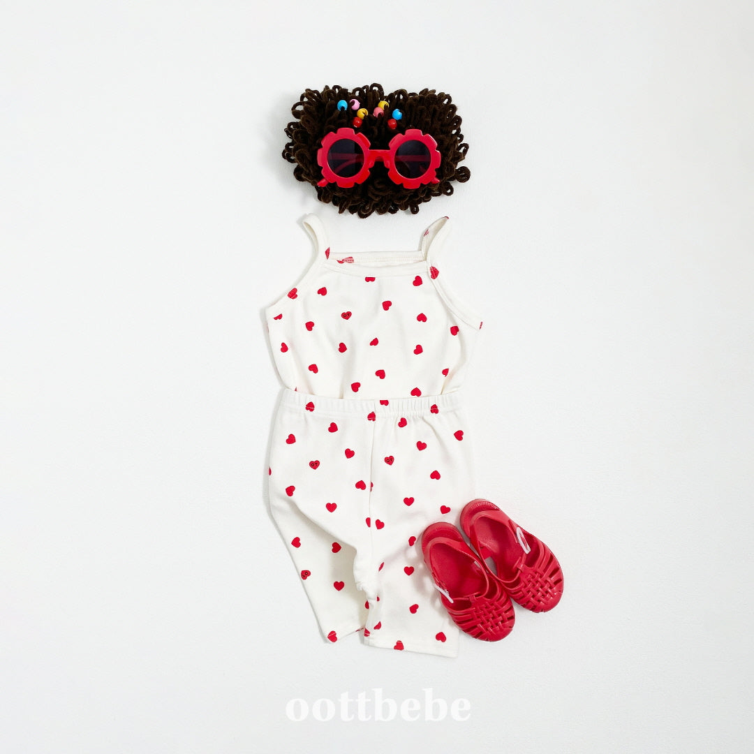 現貨▷ 韓國童裝 Oottbebe Heart Top and Bottom Set