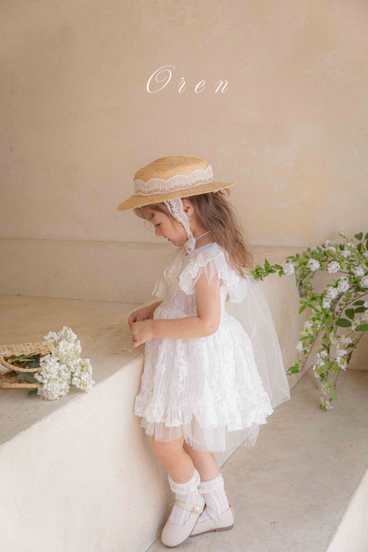 現貨▷ 韓國童裝 25夏 | OR252105 Frilly Lace Kids Dress & Baby Suit