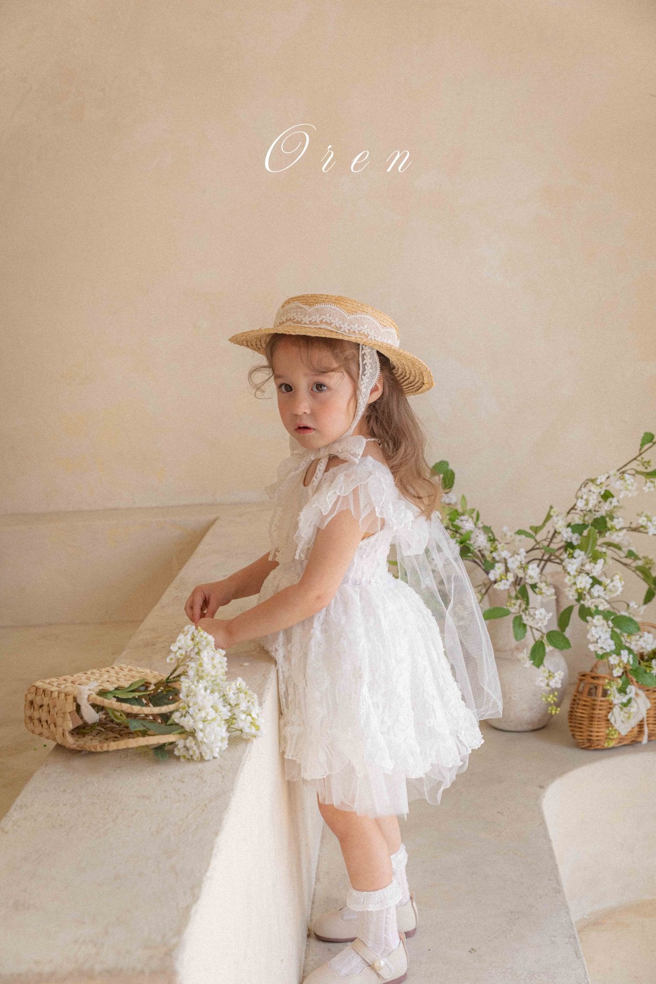 現貨▷ 韓國童裝 25夏 | OR252105 Frilly Lace Kids Dress & Baby Suit
