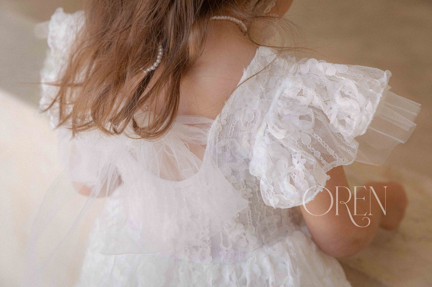 現貨▷ 韓國童裝 25夏 | OR252105 Frilly Lace Kids Dress & Baby Suit