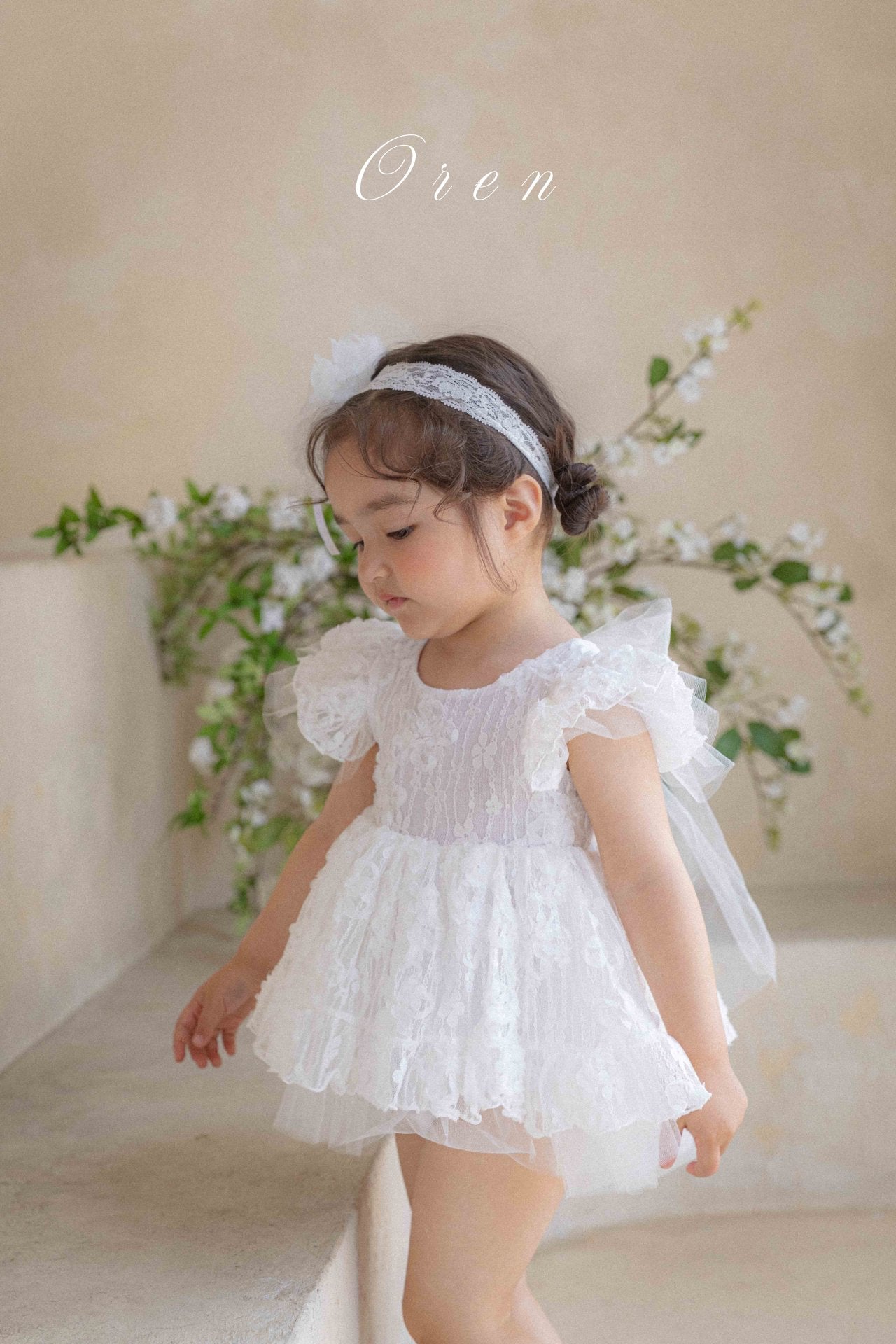 現貨▷ 韓國童裝 25夏 | OR252105 Frilly Lace Kids Dress & Baby Suit