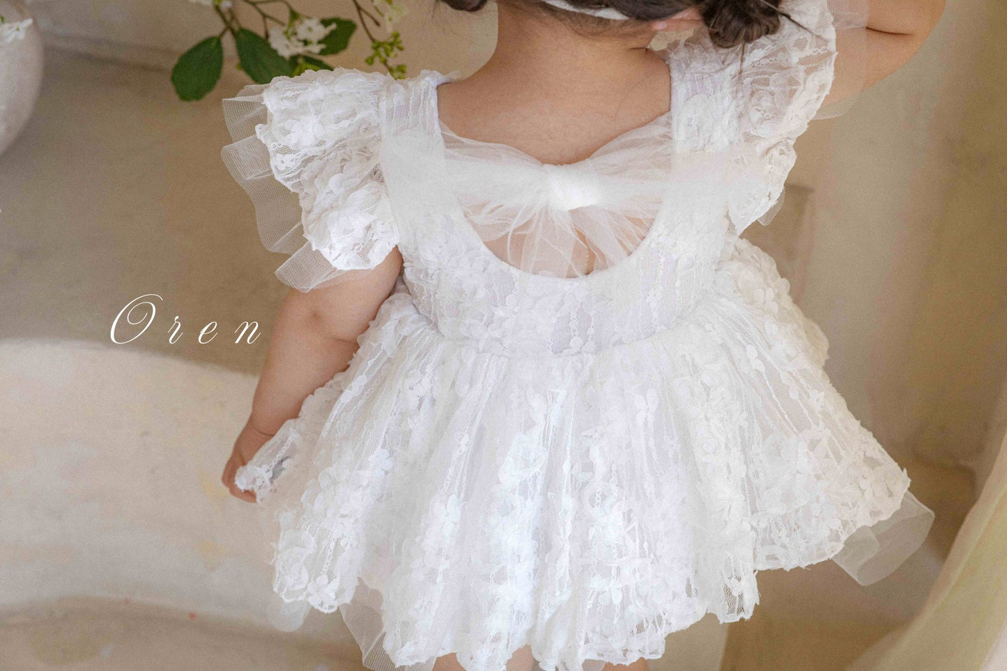 現貨▷ 韓國童裝 25夏 | OR252105 Frilly Lace Kids Dress & Baby Suit