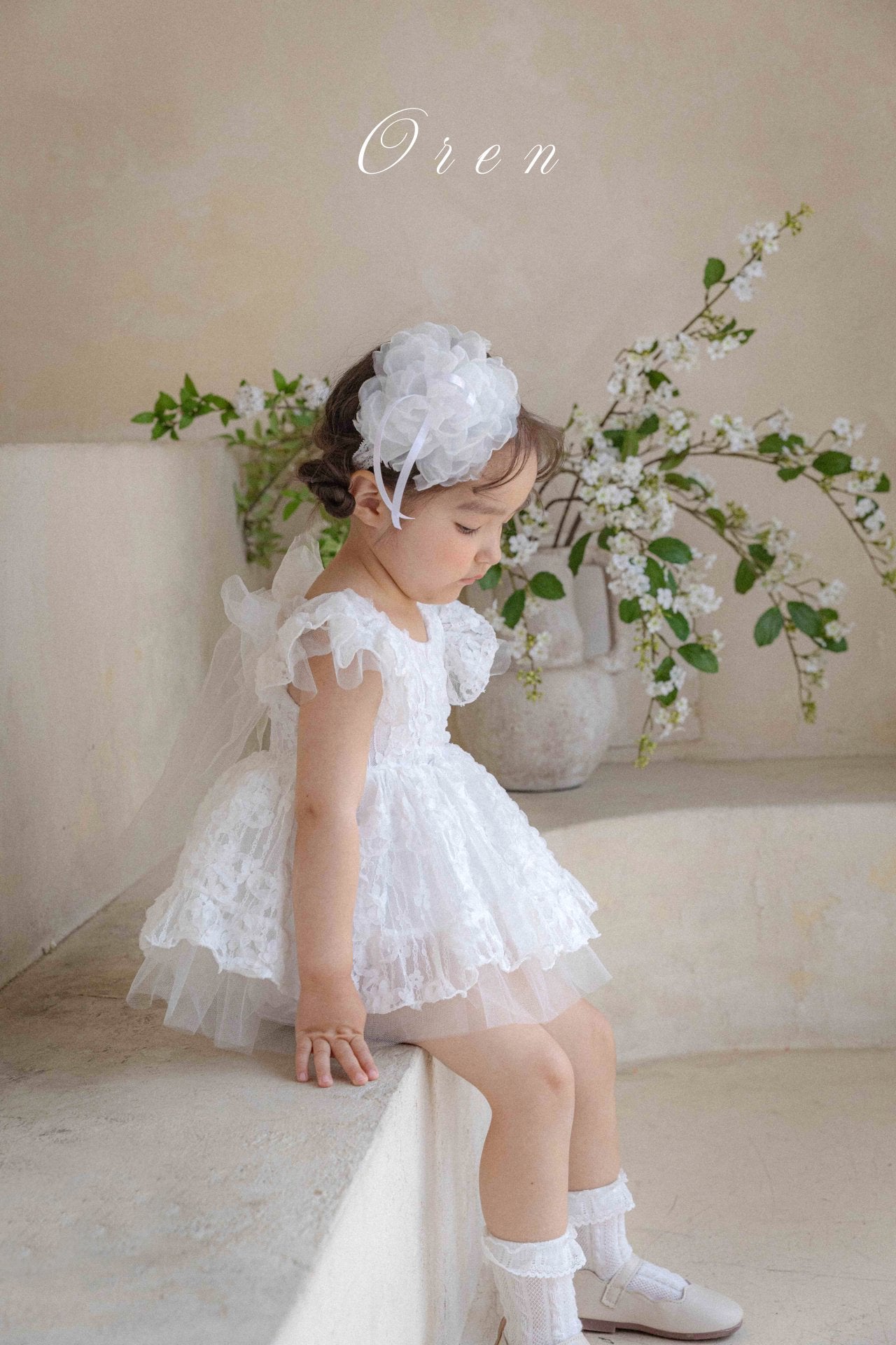 現貨▷ 韓國童裝 25夏 | OR252105 Frilly Lace Kids Dress & Baby Suit