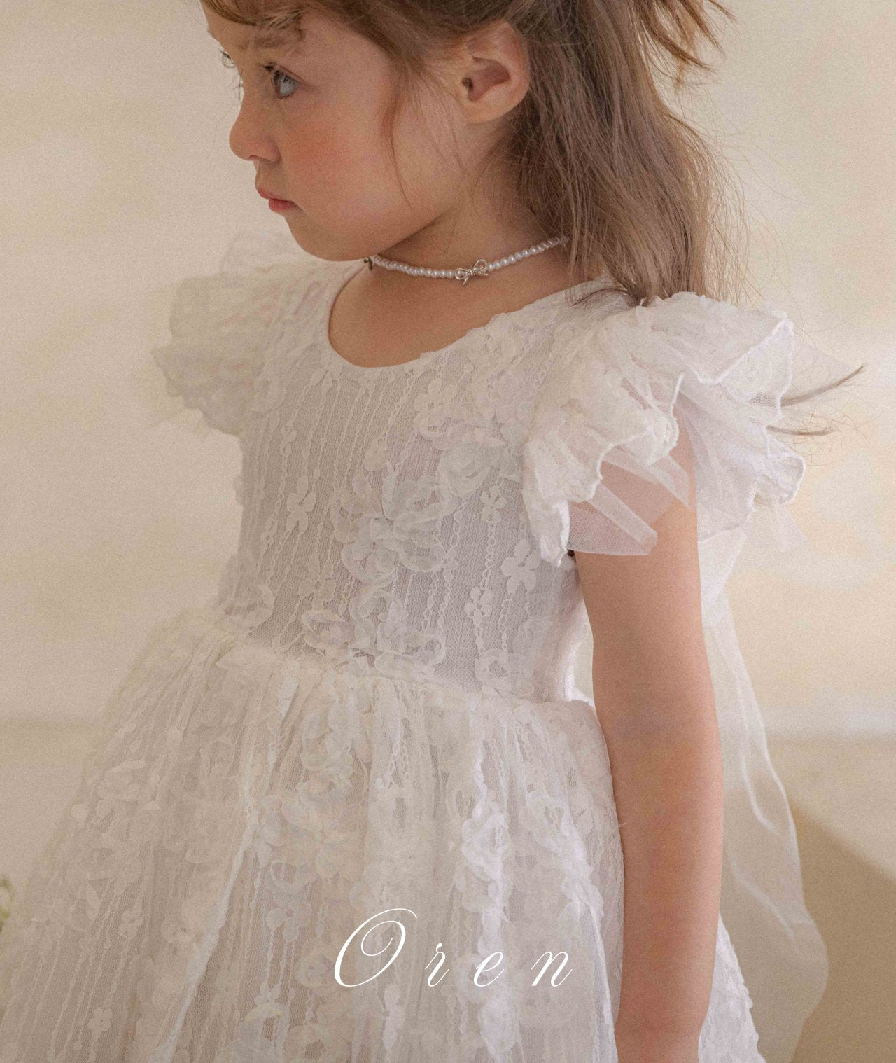 現貨▷ 韓國童裝 25夏 | OR252105 Frilly Lace Kids Dress & Baby Suit