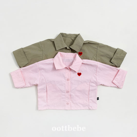 韓國童裝 | OT25330 Kids Pastel Shirt Jacket