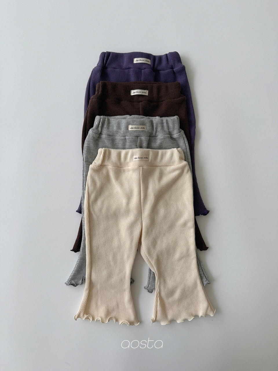 韓國童裝 26秋| AO50 Jelly Waffle Pants 褲子 (70-110)