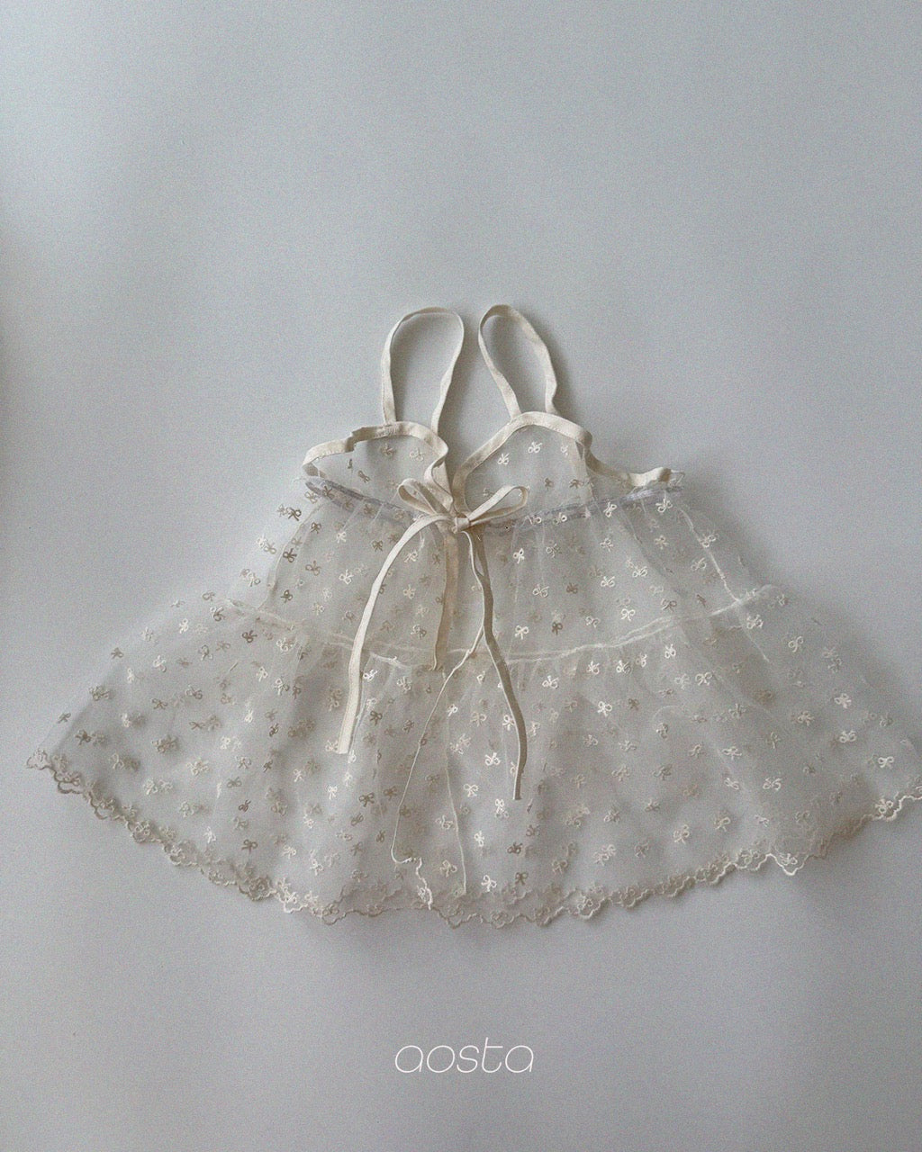 韓國童裝 26秋| AO17 Lace Ribbon Open Dress 連身裙 (FREE)