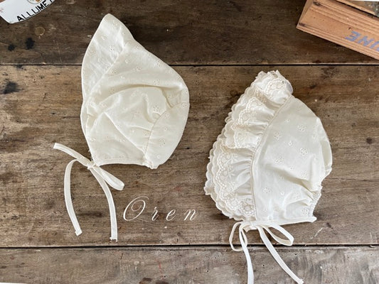 韓國童裝 25秋 | OR25302 Lace Bonnet