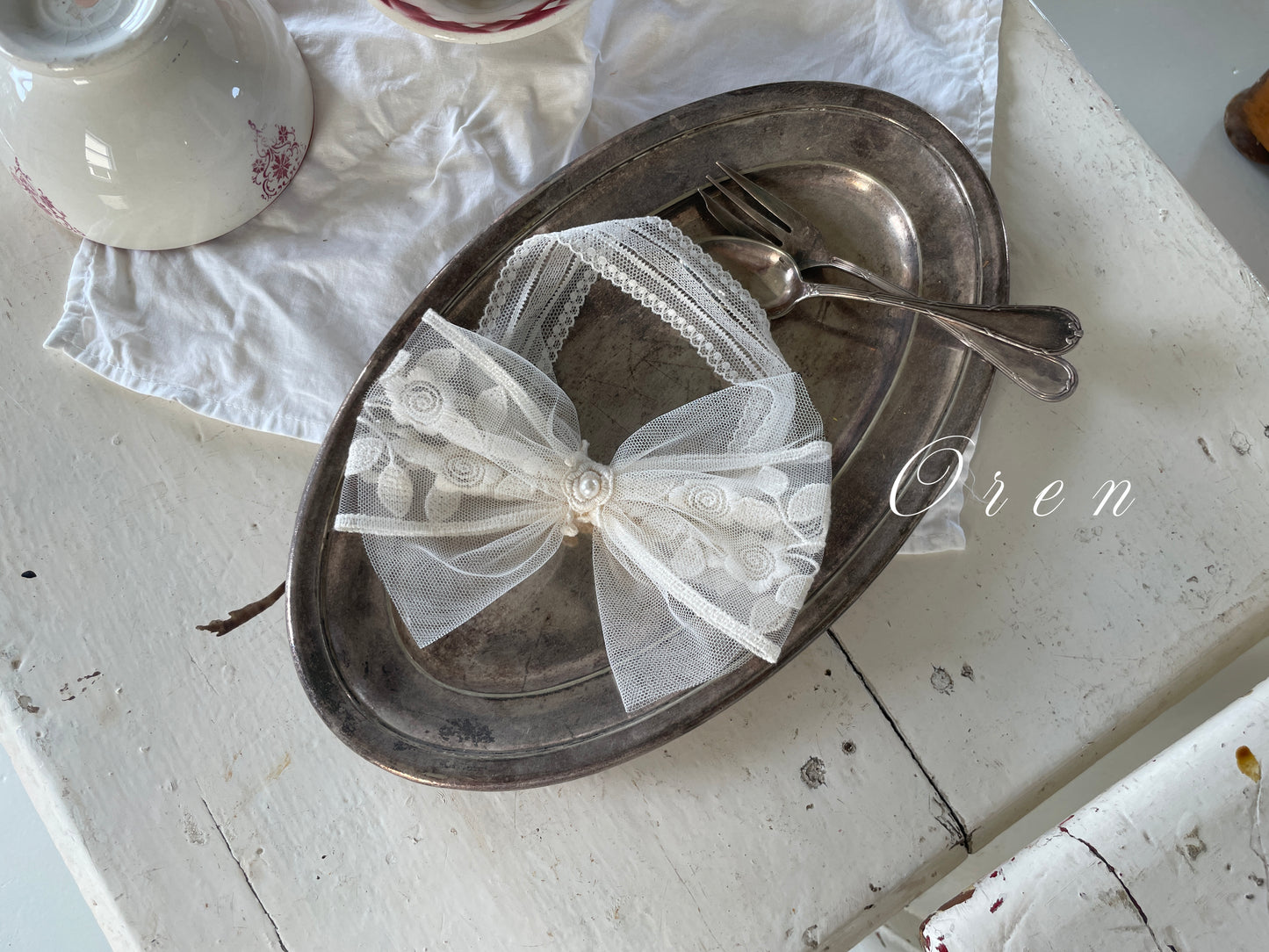 韓國童裝 25秋 | OR25350 Rose Ribbon Hairband