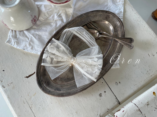 韓國童裝 25秋 | OR25350 Rose Ribbon Hairband