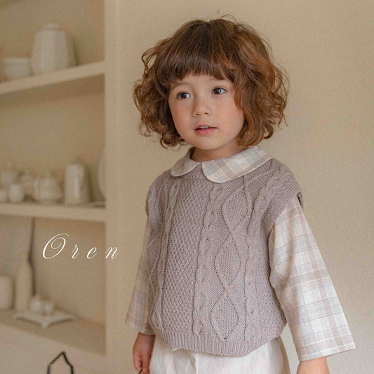 韓國童裝 25秋 | OR25321 Knit Vest