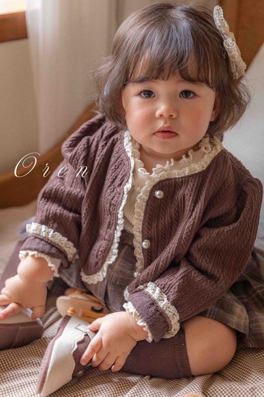韓國童裝 25秋 | OR25314 Jewel Bolero Cardigan