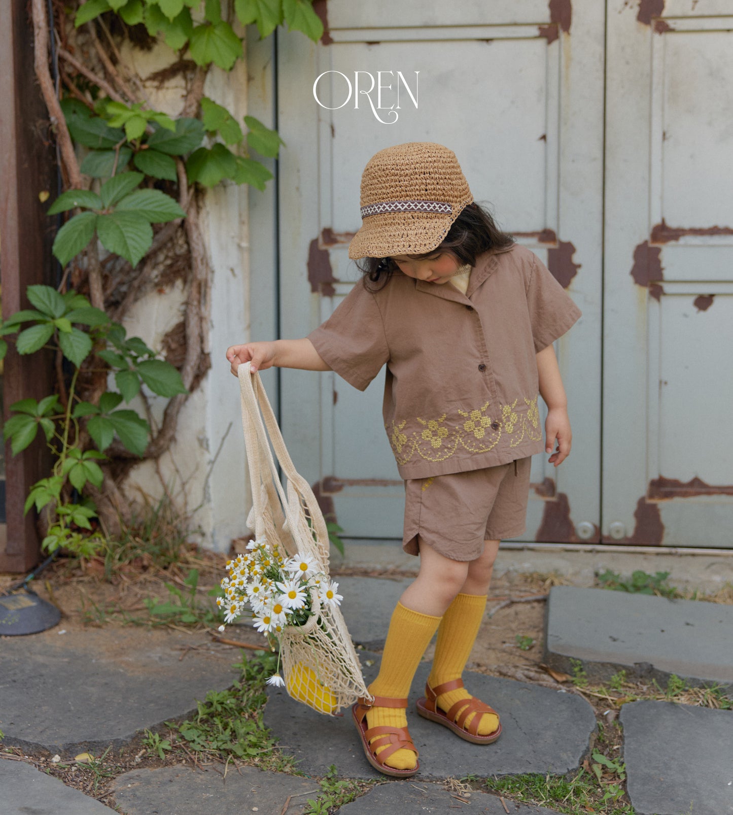 韓國童裝 26夏| OR60 Rosie Garden Shirt 羅西花園襯衫 (90-120)