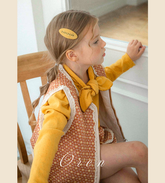 韓國童裝 25秋 | OR25326 Miel Jacquard Padded Vest