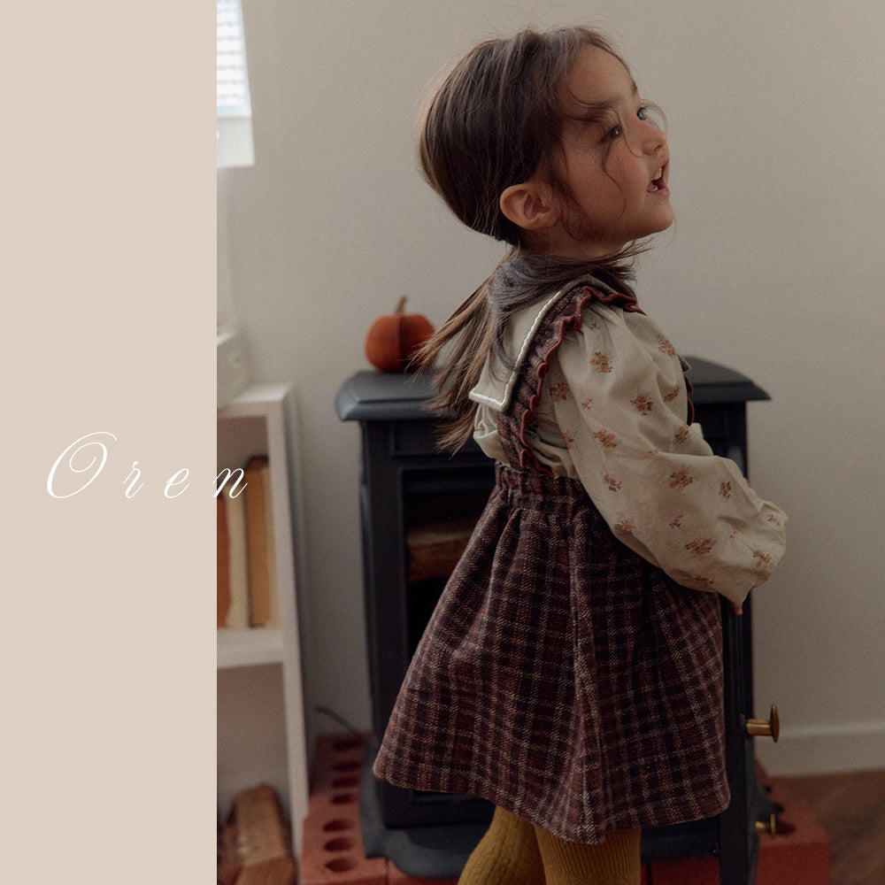 現貨▷ 韓國童裝 25秋冬 | OR25413 Nanette embroidered collar blouse