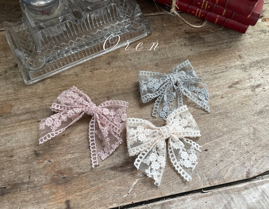韓國童裝 25秋 | OR25301 Ribbon Lace Hairpin