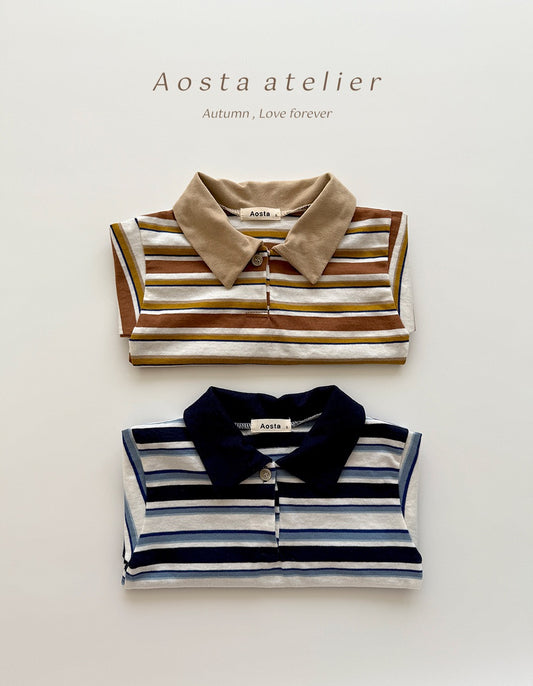 韓國童裝 25秋 | AO25350 Collar Tee
