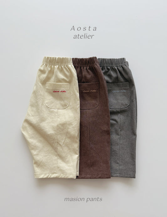 韓國童裝 25秋 | AO25328 Maison Pants
