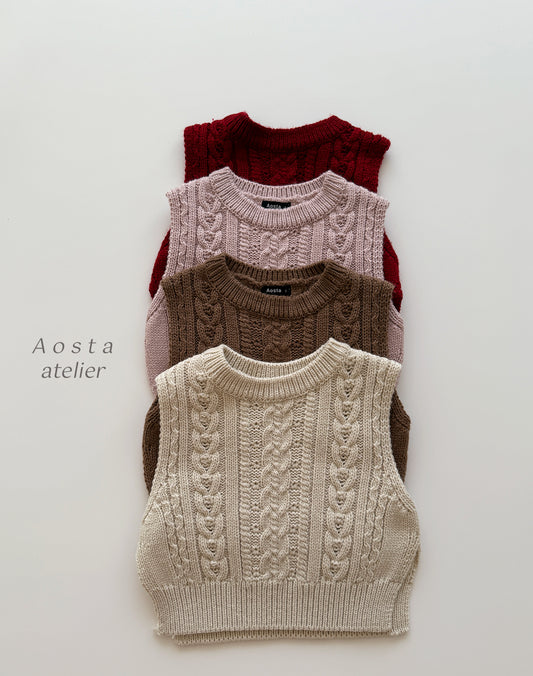 韓國童裝 25秋 | AO25305 Knit Vest