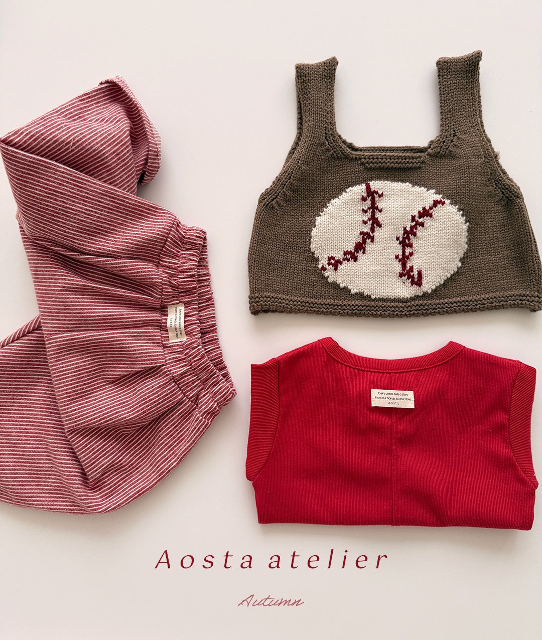 韓國童裝 25秋 | AO25307 Knit Ball Vest