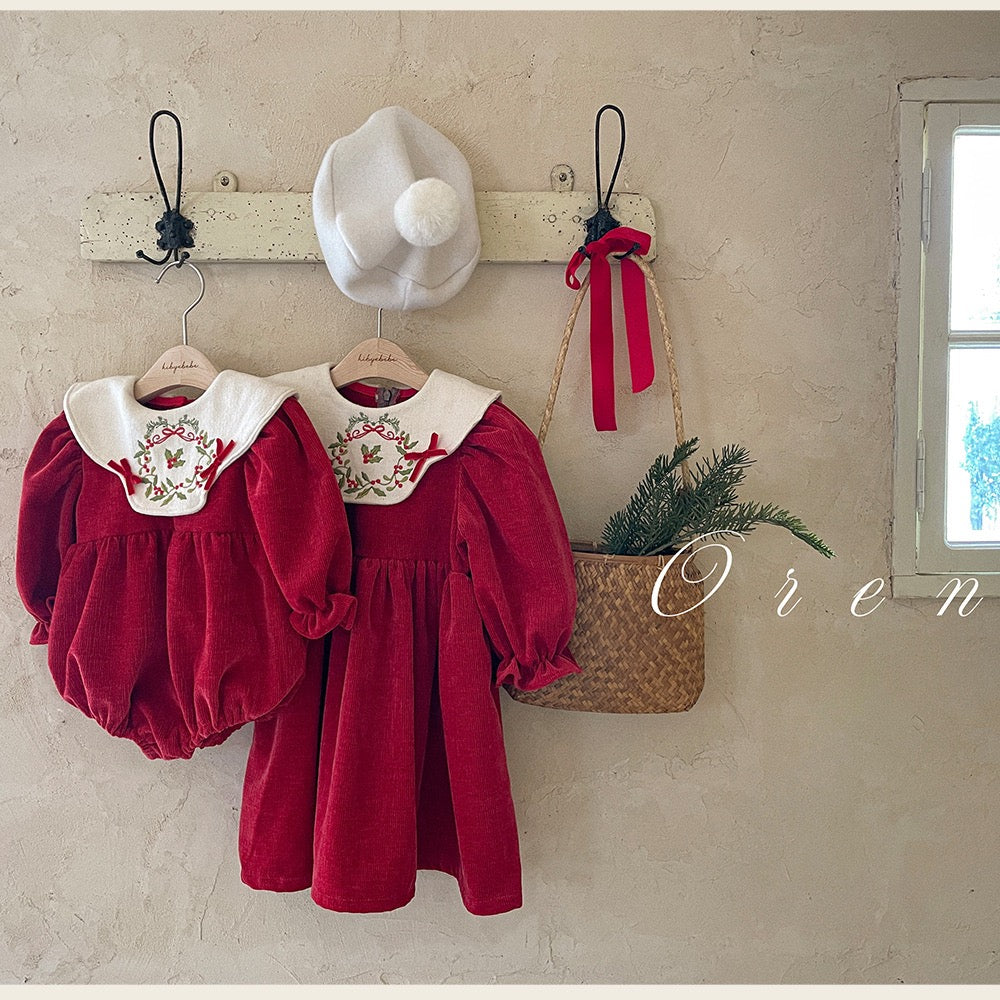 韓國童裝 25秋冬 | OR25503 聖誕款 Carol Carol Dress