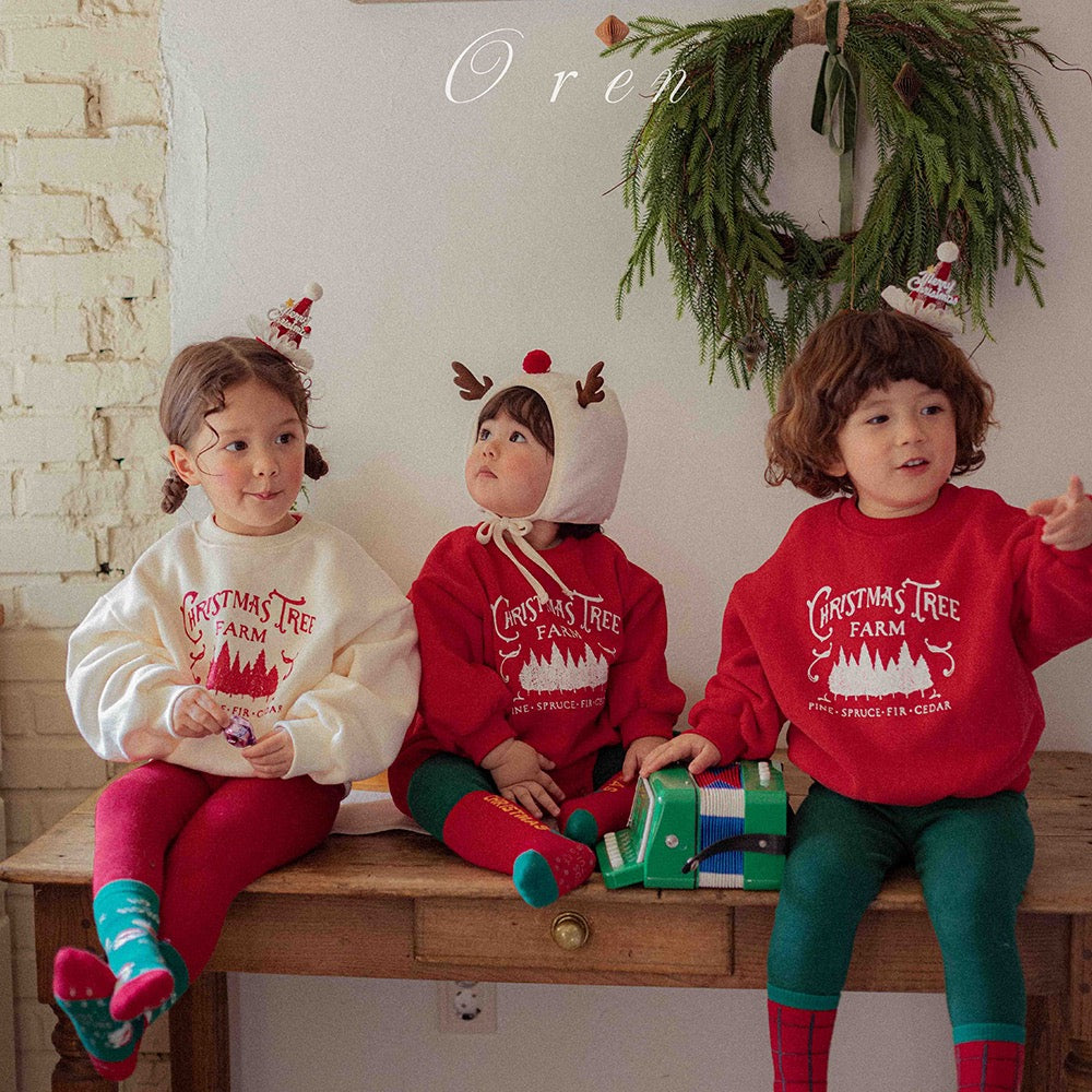 韓國童裝 25秋冬 | OR25507 聖誕款 親子 Christmas Fleece MTM (kids)