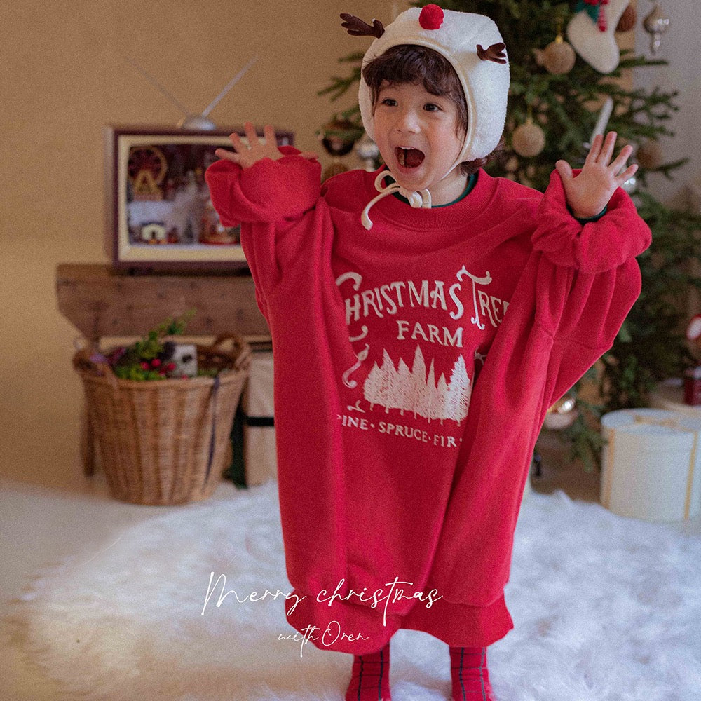 韓國童裝 25秋冬 | OR25507 聖誕款 親子 Christmas Fleece MTM (MOM)
