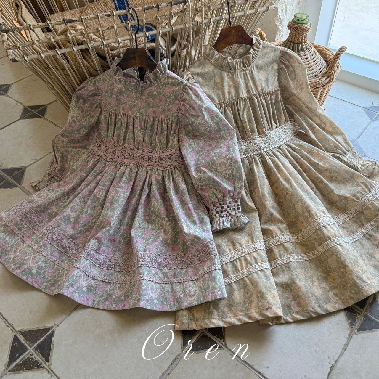 韓國童裝 25秋 | OR25345 Fleurin Flower One Piece