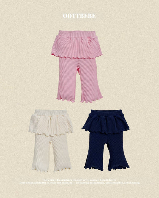 韓國童裝 26秋| OT75 Daily Layered Skirt Leggings 褲子