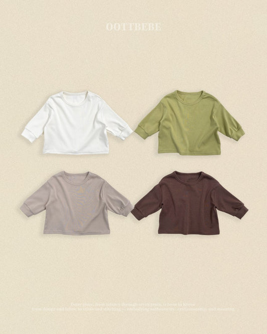 韓國童裝 26秋| OT52 Butter Ribbed Tee 上衣