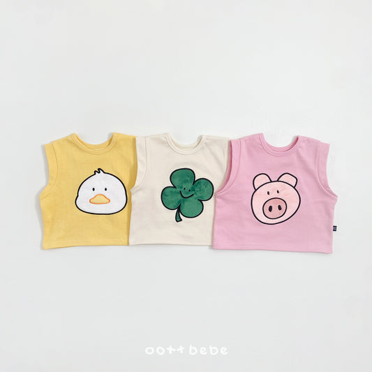 韓國童裝 26SS | OT41 Lucky Friends Kids Vest (75-120cm)