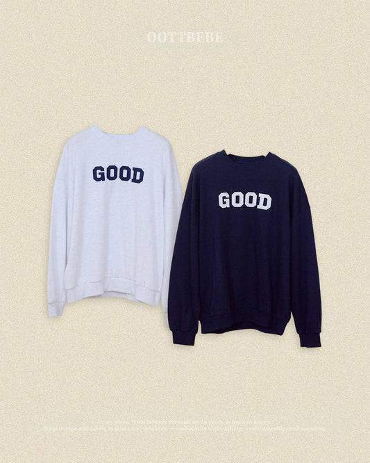 韓國童裝 26秋| OT02GOOD Sweatshirt Adult 上衣