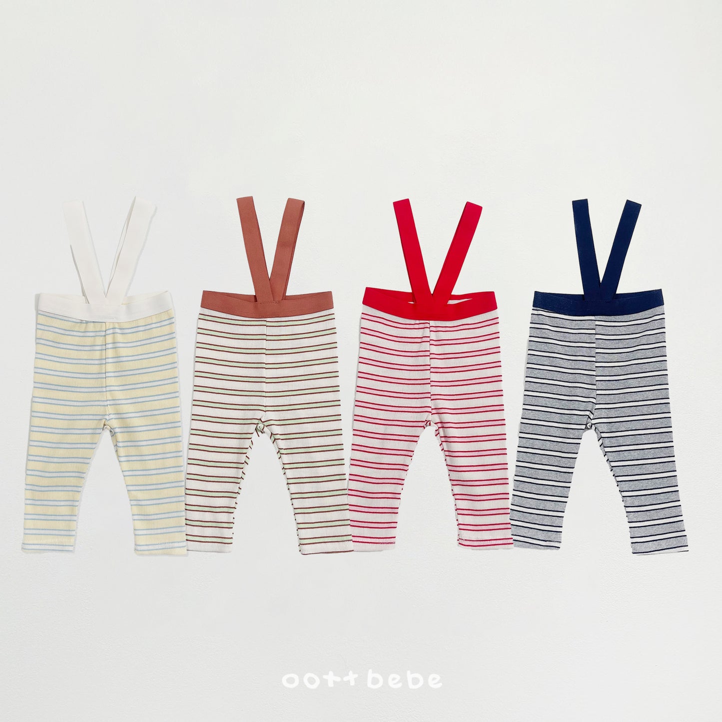 韓國童裝 26SS | OT12 Baby Stripe Suspender Leggings (55-75cm)