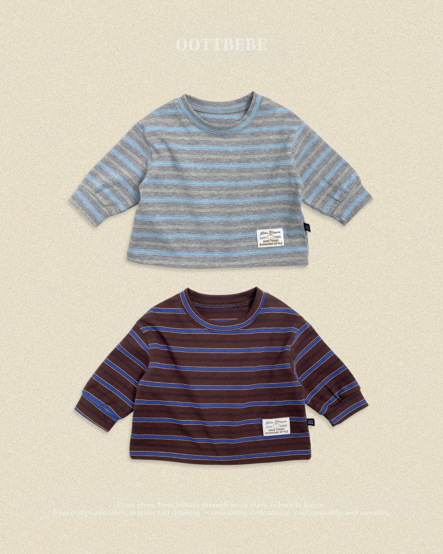 韓國童裝 26秋| OT06 Tomboy Ribbed Tee Kids 上衣