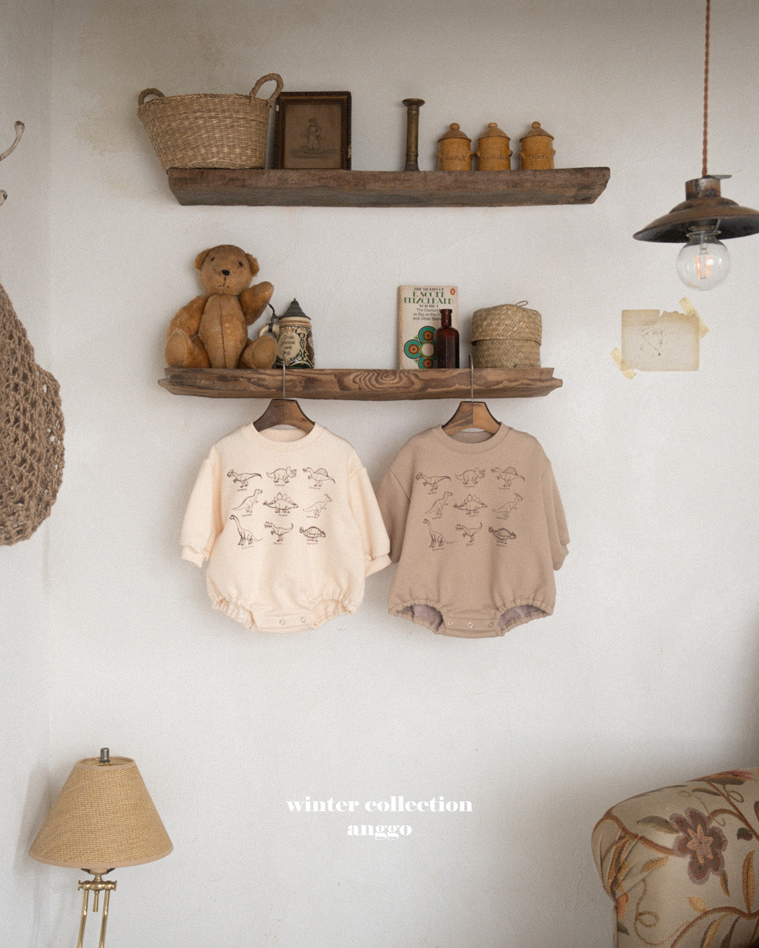 \限時預購/ 韓國童裝  AG25212 Winter Dino Romper