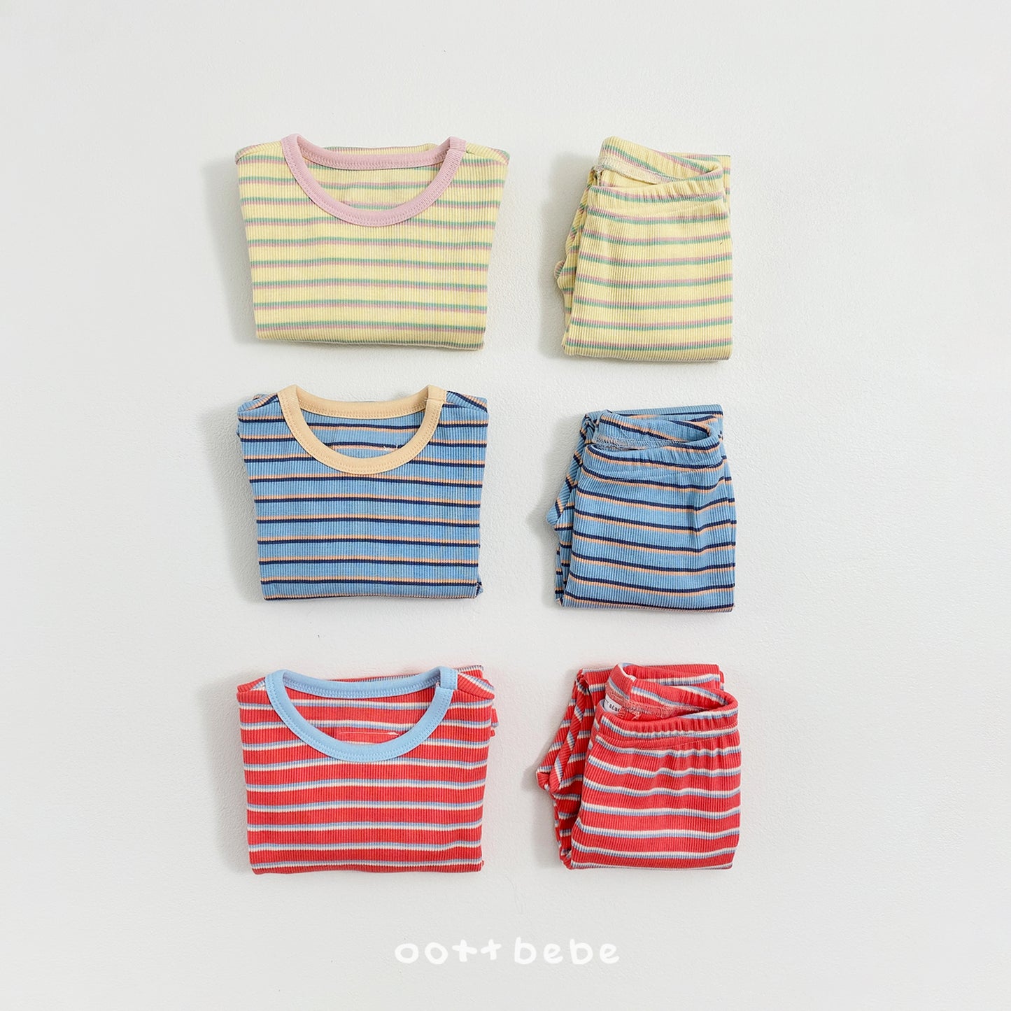 韓國童裝 26SS | OT06 Apollo Stripe Kids Top and Bottom Set (75-120cm)