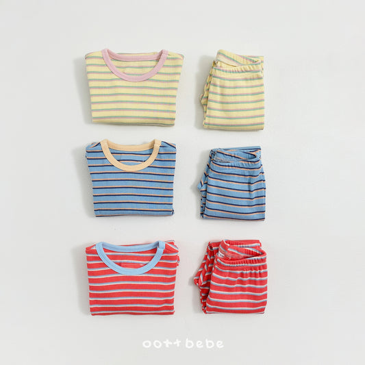 韓國童裝 26SS | OT06 Apollo Stripe Kids Top and Bottom Set (75-120cm)