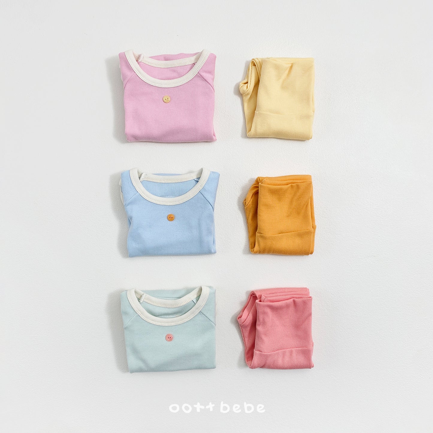 韓國童裝 26SS | OT07 Picnic Modal Ribbed Baby Suit & Leggings Set (55-75cm)