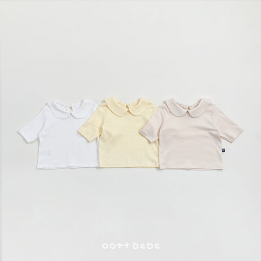 韓國童裝 26SS | OT02 6/4 sleeve Collar Tee (75-120cm)