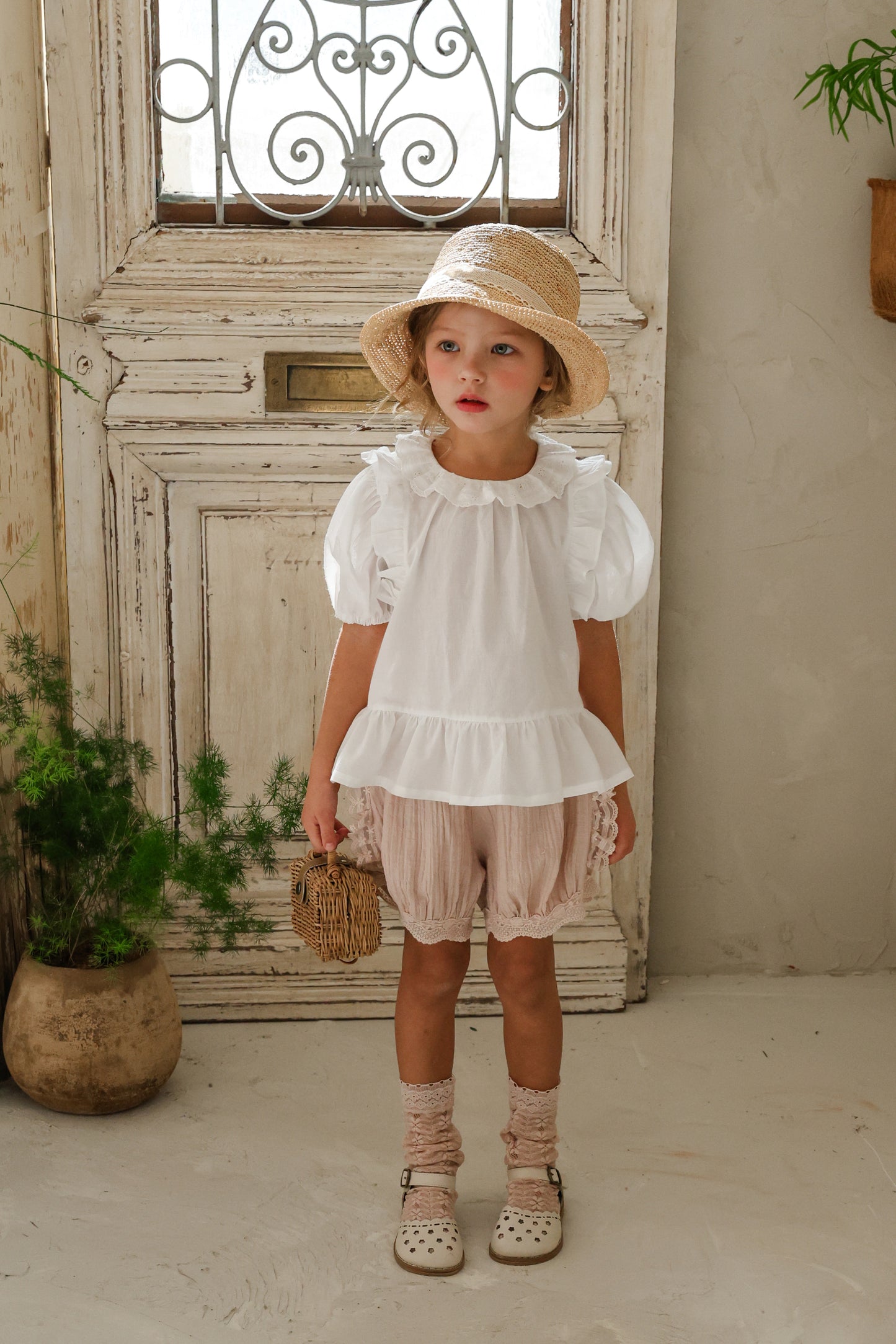 韓國童裝 26夏| FU01 Rennes Blouse 蕾絲襯衫 (90-140cm)