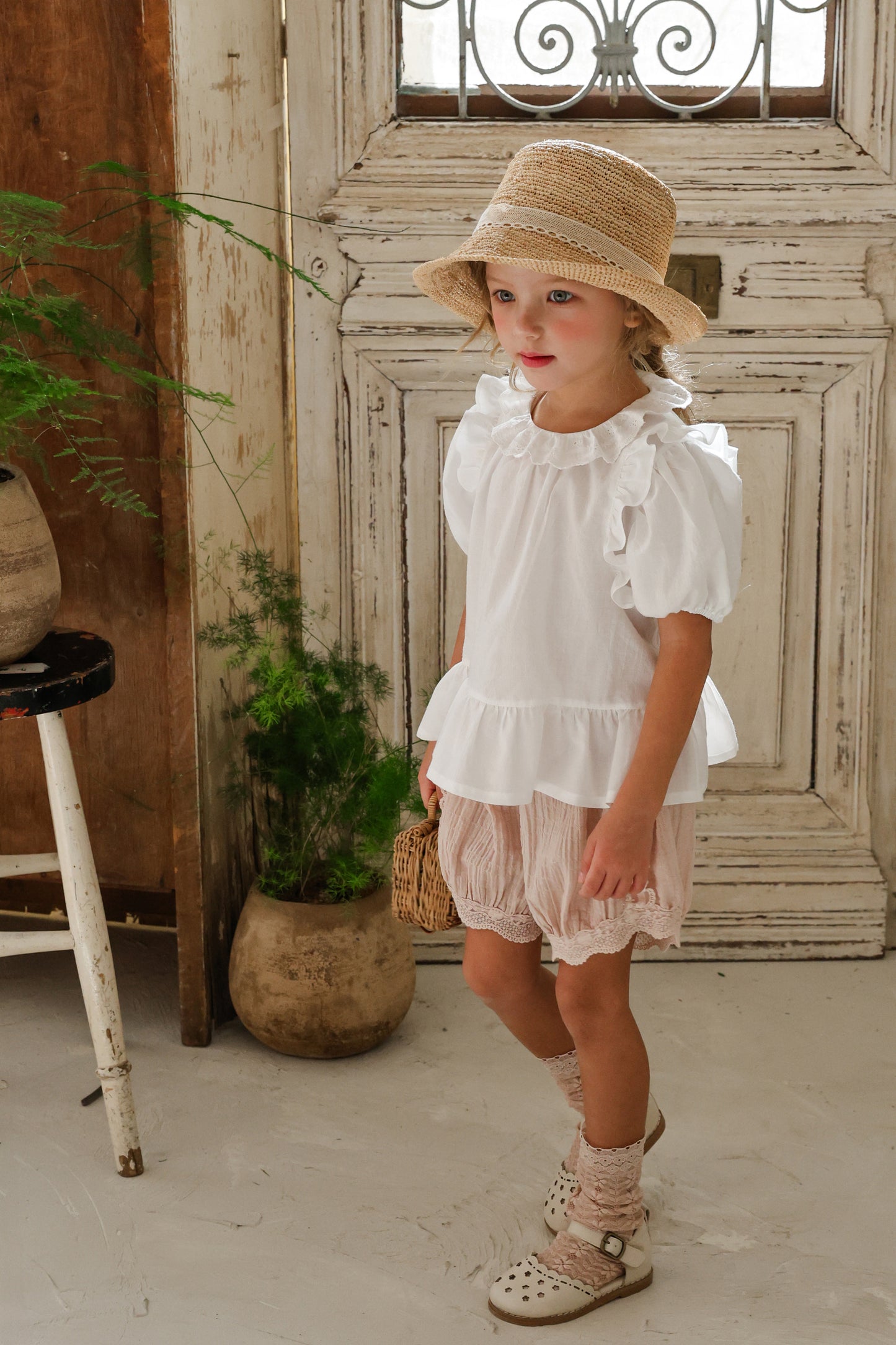 韓國童裝 26夏| FU01 Rennes Blouse 蕾絲襯衫 (90-140cm)