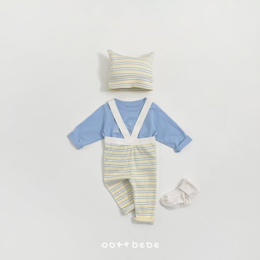 韓國童裝 26SS | OT12 Baby Stripe Suspender Leggings (55-75cm)