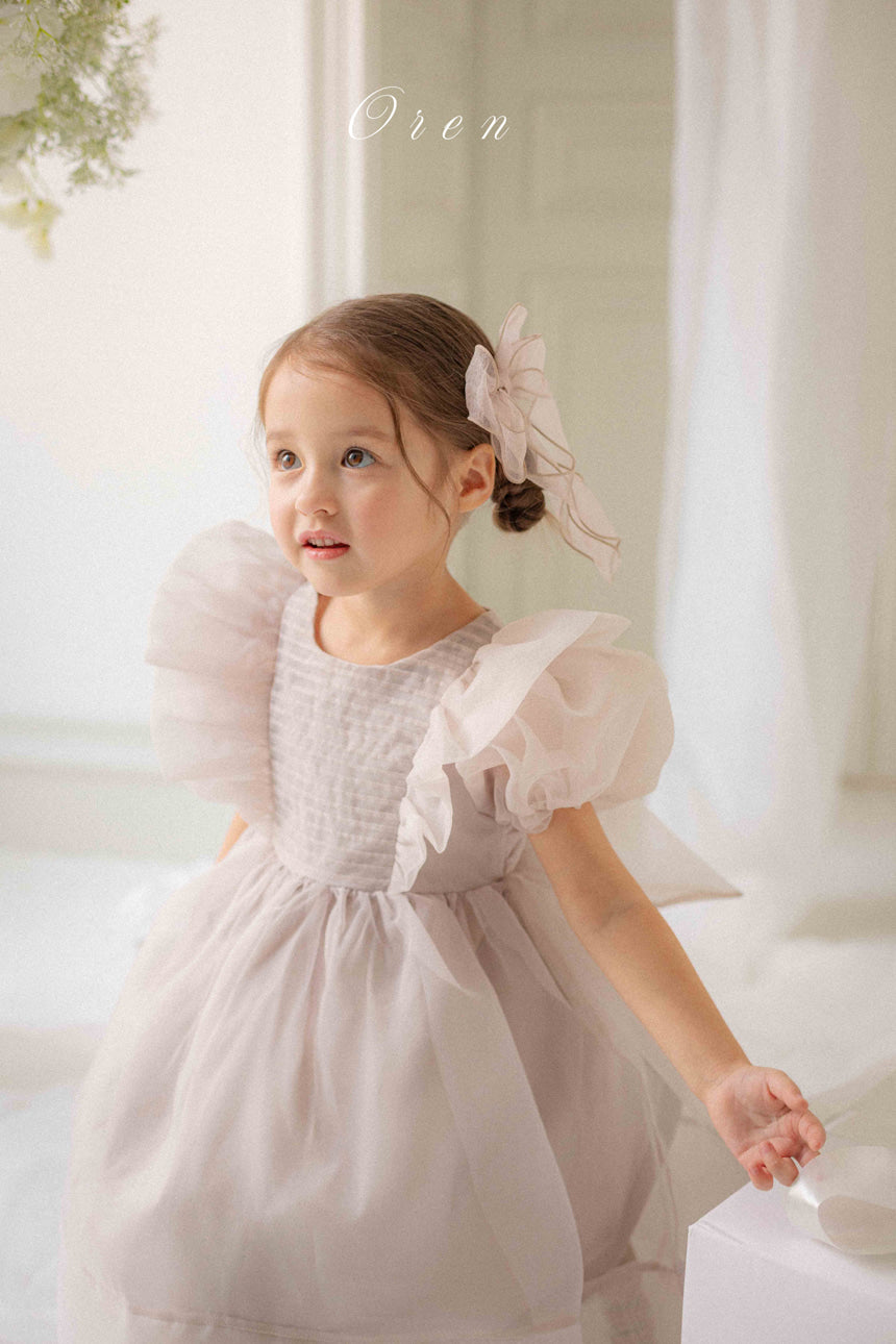 韓國童裝 26春 | OR24 Serena Pintuck Organza Dress